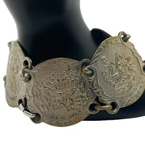 RUMBA CRIOLLA DANCE LINK PANEL BRACELET 1950s Rare Vintage Dance Styles Bracelet